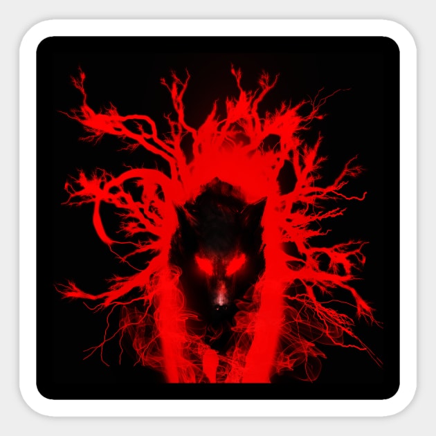 Shadow Wolf Energy Surge Sticker by Blackwolf24